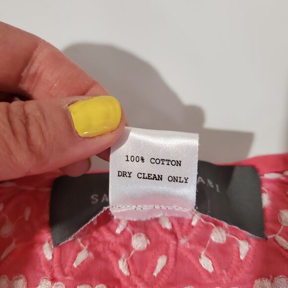 Sachin + Babi for Ankasa Women's S Embroidered 100% Cotton Pink Boho Tunic Top - Picture 7 of 8